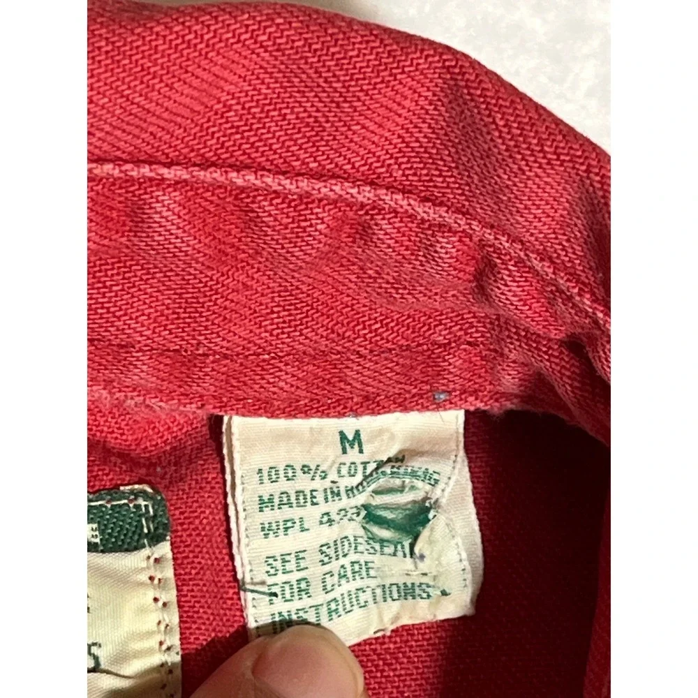 Vintage 90s Levis Modern Authentics Red Western Pearl Snap Retro Shirt Cotton